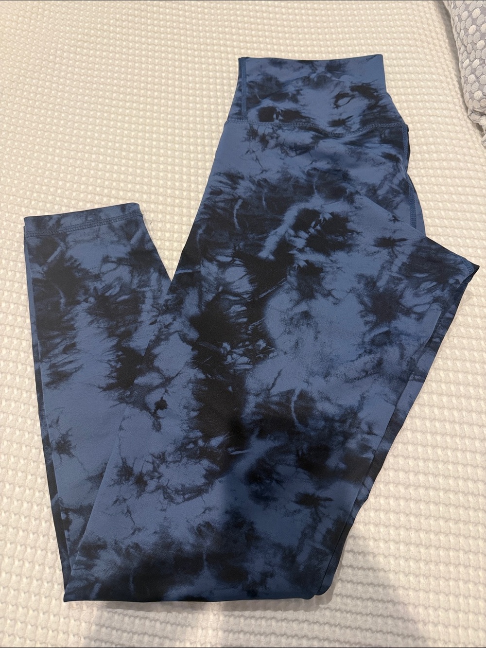 DYI Tie-Dye Blue High-Waist Leggings